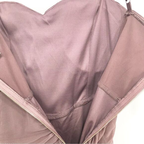 Windsor Taupe Ruched Corset BodyCon Mini Dress NEW - Picture 13 of 16